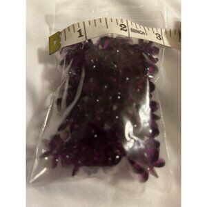 Tri Star Faceted star flake plastic purple beads for arts & craft bracelet 70ct